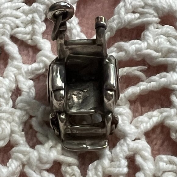 Vintage Silver Wheelchair Charm - Picture 3 of 4